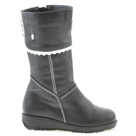 Stivali per bambini piccoli 25c nero+bianco