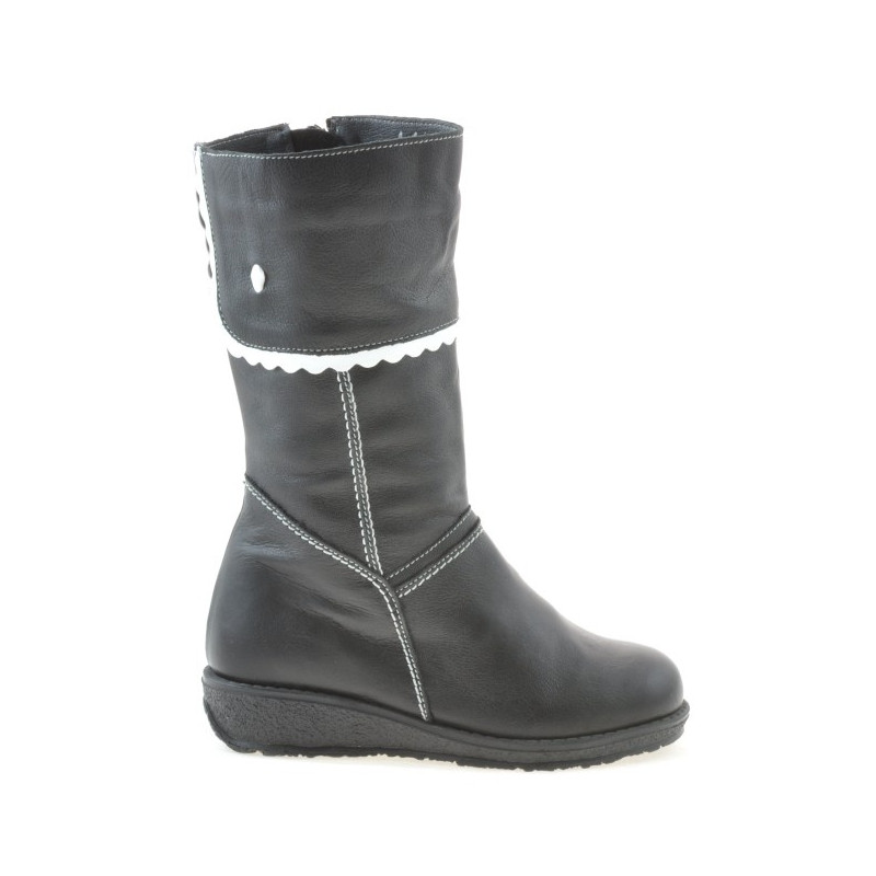 Stivali per bambini piccoli 25c nero+bianco