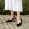 Sandali donna 1343 nero velluto lifestyle