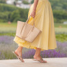 Borsa da spiaggia donna 044g nude+rafia lifestyle