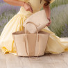 Borsa da spiaggia donna 044g nude+rafia lifestyle