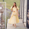Borsa donna a mano 042g giallo burro+rafia lifestyle