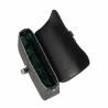 Borsa a tracolla da donna 046g 01 nero + rafia nera