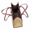 Borsa da spiaggia donna 045g 01 lampone rosa+rafia