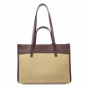 Borsa da donna da spiaggia 045g 01 bordeaux + rafia
