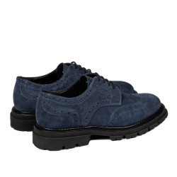 Scarpe casual uomo 989 azzurro velour