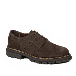 Scarpe casual uomo 989 marrone velluto