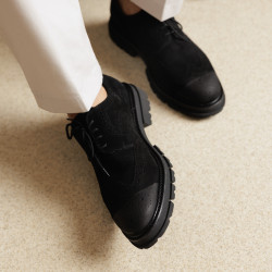 Scarpe casual uomo 989 nero velluto lifestyle