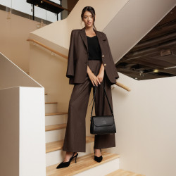 Borsa da donna a tracolla 040g 01 biz nero