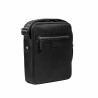 Borsa a tracolla da uomo 304g 01 tessuto nero+nappa nero
