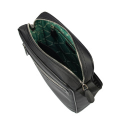 Borsa a tracolla da uomo 304g 01 tessuto nero+nappa nero