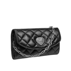 Borsa donna a tracolla 048g 01 nero napa