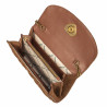 Borsa a tracolla da donna 048g scamosciata marrone