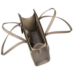 Borsa donna a spalla 047g taupe caviale