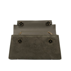 Borsa a tracolla donna 041g camoscio oliva