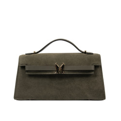 Borsa a tracolla donna 041g camoscio oliva