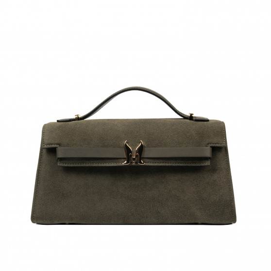 Borsa a tracolla donna 041g camoscio oliva