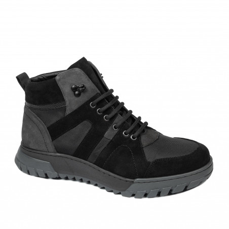 Stivaletti uomo 4153 bufalo nero+grigio