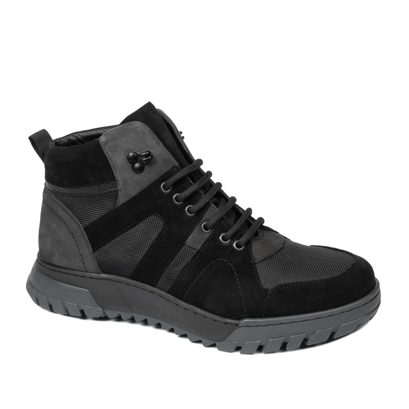Stivaletti uomo 4153 bufalo nero+grigio