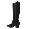 Stivale con tacco donna 1412 velluto nero