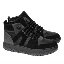 Stivaletti adolescenti 4012 bufo nero+grigio