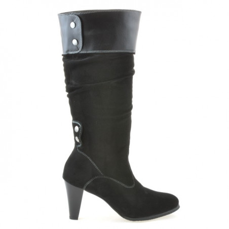 Stivali donna 1121-1 nero+nero antilope