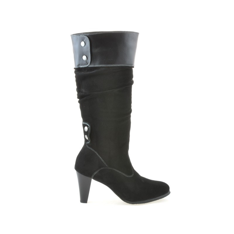 Stivali donna 1121-1 nero+nero antilope