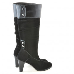 Stivali donna 1121-1 nero+nero antilope