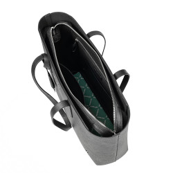Borsa donna a tracolla 034g 01 nero caviale