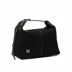 Borsa donna a mano 037-1g 01 camoscio nero