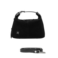 Borsa donna a mano 037-1g 01 camoscio nero