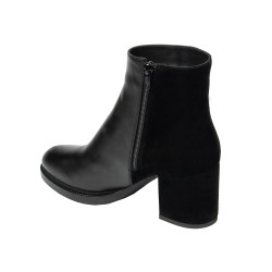 Stivaletti con tacco donna 1406 nero combinato