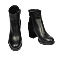 Stivaletti con tacco donna 1406 nero combinato