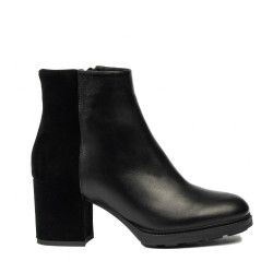 Stivaletti con tacco donna 1406 nero combinato