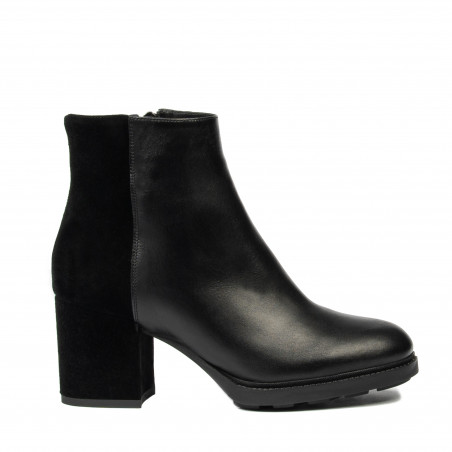Stivaletti con tacco donna 1406 nero combinato