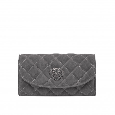 Borsa donna a tracolla 048g 01 camoscio grigio