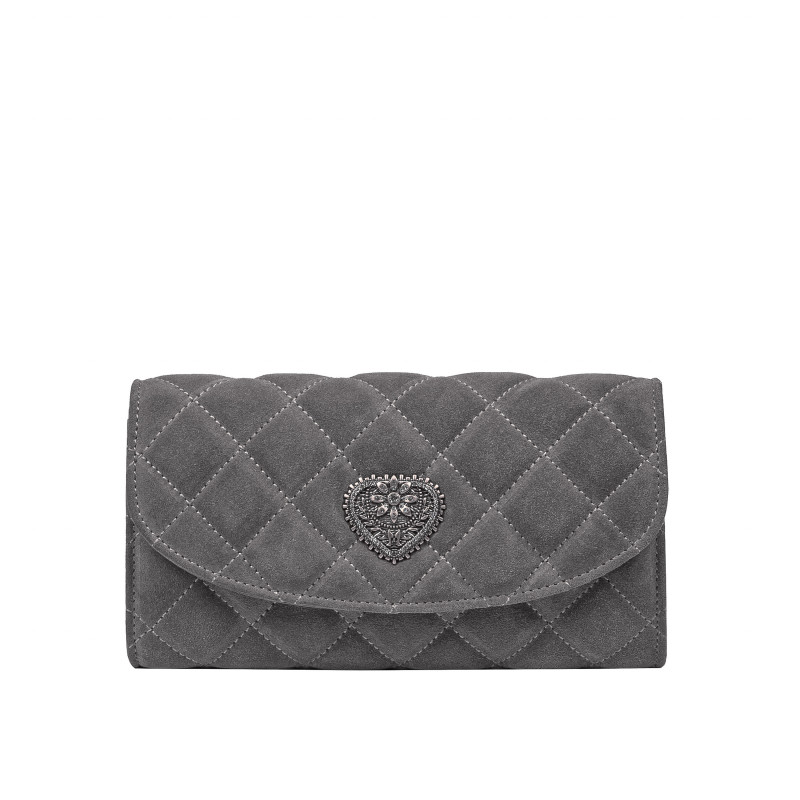 Borsa donna a tracolla 048g 01 camoscio grigio
