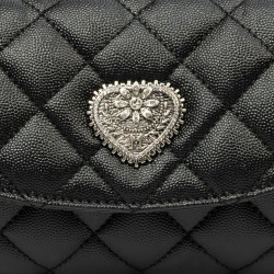 Borsa donna a tracolla 048g 01 nero caviale
