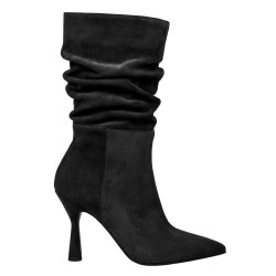 Stivali con tacco donna 1410 nero velluto
