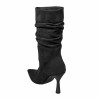 Stivali con tacco donna 1410 nero velluto