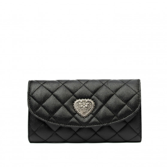 Borsa donna a tracolla 048g 01 nero caviale