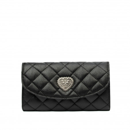 Borsa donna a tracolla 048g 01 nero caviale