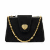 Borsa donna a spalla 051g nero camoscio
