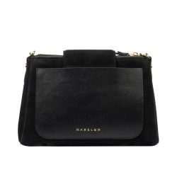 Borsa donna a spalla 051g nero camoscio