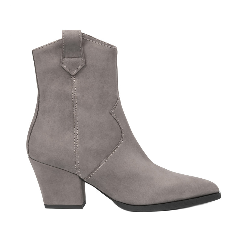 Stivaletti con tacco donna 1411 nabuk sabbia