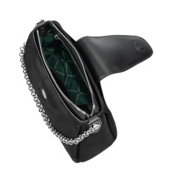 Borsa donna a tracolla 051g 01 nero camoscio
