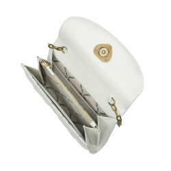 Borsa donna a tracolla 048g panna saffiano