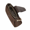 Borsa da donna a tracolla 051g suede cioccolato