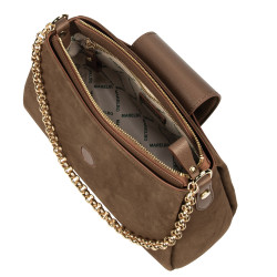 Borsa donna a tracolla 051g camoscio latte