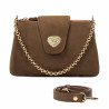 Borsa donna a tracolla 051g camoscio latte
